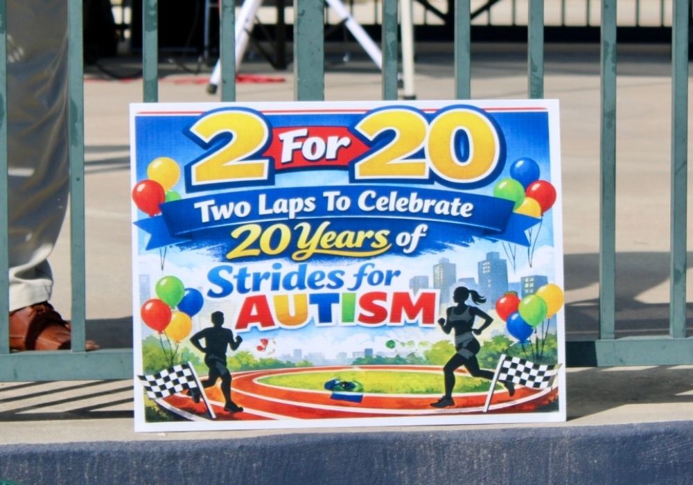 20th anniversary, 2 for 20 laps — 2026 Strides for Autism