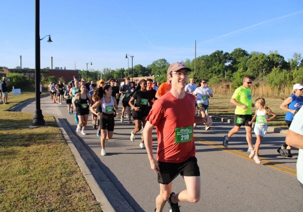 Runners morning sunlight — 2026 Strides for Autism